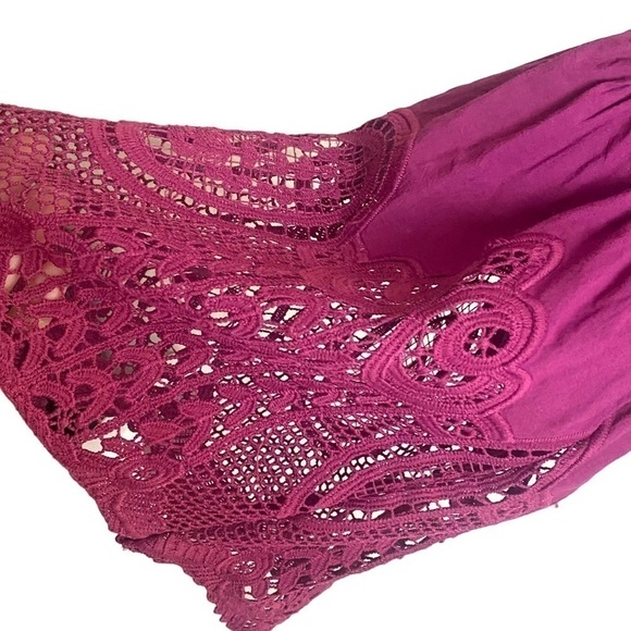 Anthropologie Chloe Oliver boho embroidered lace bell sleeve blouse size… - Picture 9 of 12